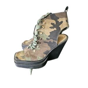 Stylish Camouflage Wedge Sandals